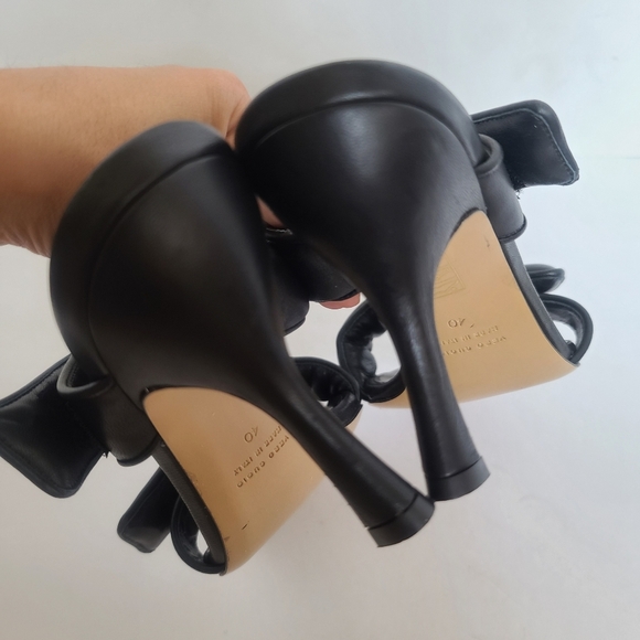 Gia Borghini x Pernille | Teisbaek Two Strap Sandals in Antracite Black Size 10 - Picture 11 of 14